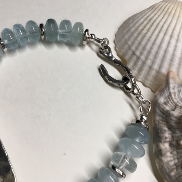 129🌞Blue Aquamarine Bracelet - Picture 3 of 3